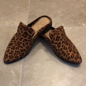 Animal print mules